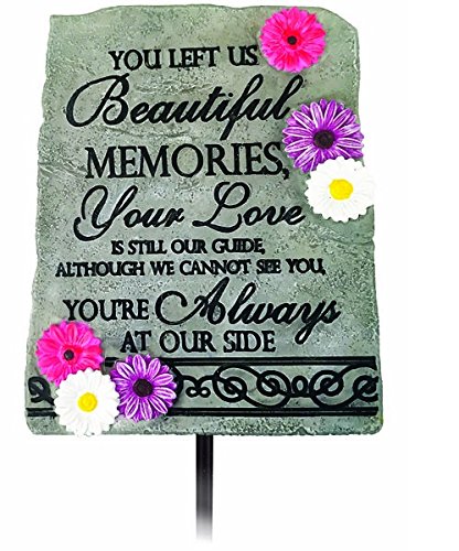 Spoontiques - Beautiful Memories Garden Stake - Garden Décor - Decorative Stake for Lawn and Yard - Multicolored
