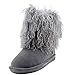 Bearpaw Boo Women Round Toe Suede Gray Winter Boot
