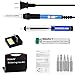 6-in-1 60W Soldering Iron Gun with Carry Case and Cleaning Sponge Stand, SOAIY Adjustable Temperature Welding Soldering Iron , Including 5pcs Different Soldering Tips, Desoldering Pump, Soldering Wire