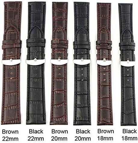 Auspiciousi Genuine Leather Strap Steel Buckle Wrist Watch Band Sweatband