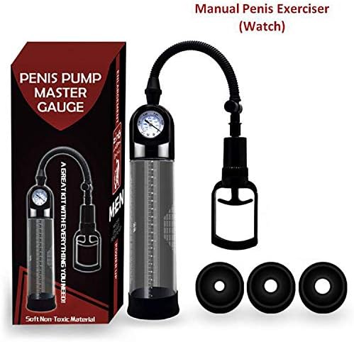 Novelty Toys Peni V-acuum P-ump with Watch En-Large Ment Ex-Tender Exerciser Waterproof Adults Penes Ex-Tender En-Large Ment Machine for Men Tshirt,B Set