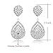 Long Way Bridal Wedding Jewelry Beautiful Dazzle Crystal Dangle Fashion 3D Earring Silver Plated…