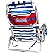 Tommy Bahama 2017 Backpack Cooler Folding Beach Chair (Red White & Blue Stripe)