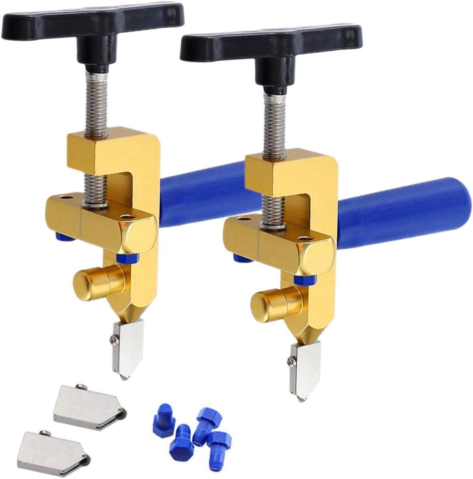 2PC Glass Tile Cutter 2, 16x10x2cm Huitrady Integrated HandHeld Glass