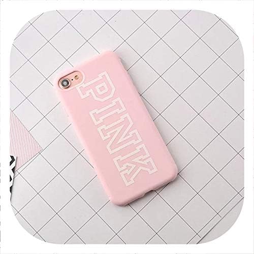 Cute Letter Pink Lucky 7 Pink Case for iPhone Xs MAX XR X Case Ultrathin Soft Rubber Phone Case for iPhone 7 8 6 6s Plus Cover,Pink Pink,for iPhone X XS