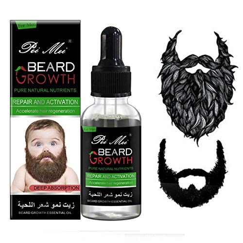1 piece Men Beard Growth Enhancer Barbe Grooming Beard Kit Beard Oil Facial Moisturizing Men Hair Essential Oil Styling Hair Beard Set