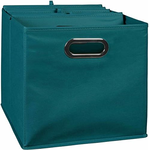 Niche Cubo Foldable Fabric Cube Storage Bins, Set of 6 (Teal)