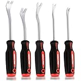 Neiko 20596B Auto Trim Panel Upholstery Removal Tool Set, 5 Piece | Ergonomic Soft Grip Handles