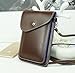 Small Cellphone Crossbody Purse Wallet Mini Lightweight PU Leather Cross Body Cell Phone Bag with Strap Coffee