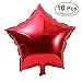 NUOLUX 10pcs 18 inch Foil Balloon Party Five-Point Star Mylar Balloons for Valentin's Day Wedding Birthday Party Decoration (Red)