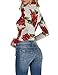 IRISIE Women Slim Embroidered Printed Mock Neck Long Sleeve Bodysuit