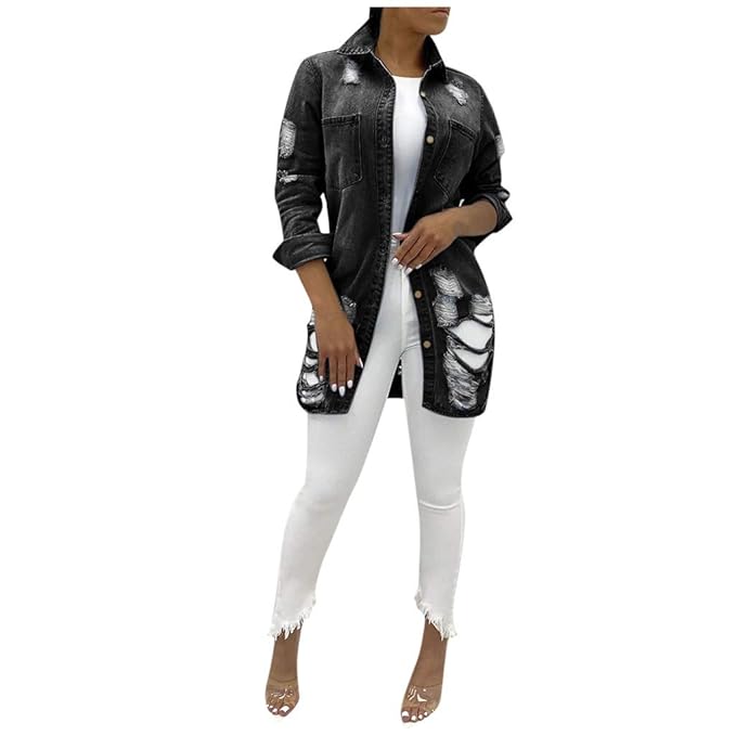 thin black denim jacket