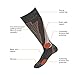 Pure Athlete High Performance Wool Ski Socks - Thermal Warm Merino Wool OTC Sock, Men Women (1 Pair - Black/Grey/Blue, Large)