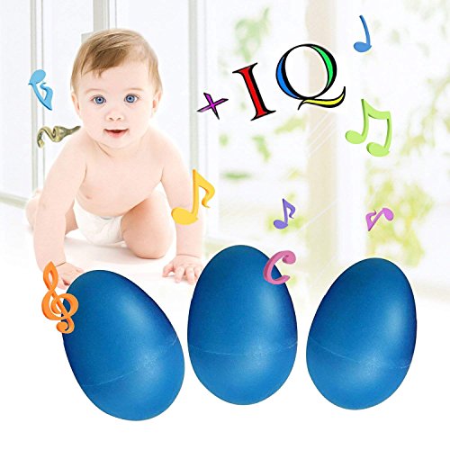 Kabi 20pcs Shaker Eggs Plastic Musical Egg Shaker with 4 Colors Kids Maracas Egg Percussion Toys