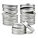 Tebery 50 Pack Regular Mouth Mason Jar Lids, Airtight Canning Jar Lid Leak, Proof and Secure (Silver)