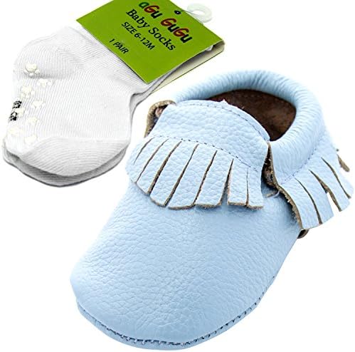 Moccasin (6-12 months, Light Blue)