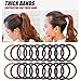 50 Pack Hair Bands Hair Rope for Girls and Womens Hair, Elastic Hair Ties for Thick Hair, High Stretch Ponytail Holders Hair Rubber Bands, Non slip No Damage Premium Hair Accessories(10 Solid Colors)