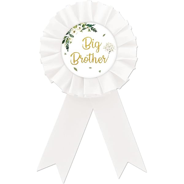 Western Big Sister Tinplate Badge Pin – Cowgirl Birthday Girl Button & Rosette Ribbon 6 thumbnail image
