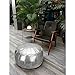ROTOT Unstuffed Decorative Pouf, Ottoman, Bean Bag Chair, Foot Stool, Foot Rest, Storage Solution or Wedding (Empty & New) (Silver)