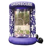 Inflatable Cash Cube Booth for Advertisment, Inflatable Money Grab Machine for Event (No Blower Included) (Dark Blue)