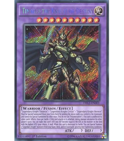 Deckboosters YuGiOh : DRL3-EN055 1st Ed Timaeus The Knight of Destiny Ultra Rare Card