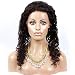 Unprocessed Natural Black Color Brazilian Virgin Human Hair Kinky Curly Full Lace Front Wig