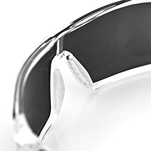 4003384 Bobster Paragon Sunglasses-Crystal Clear/Blue Mirror Lenses