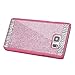 Voberry® Case Cover for Note 5 Diamond Hybrid Glitter Bling Hard Shiny Sparkling with Crystal Rhinestone (Hot Pink)