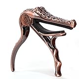 A007G/PB Aligater Shape Aluminum Alloy Acoustic Folk Guitar Capo Bronze