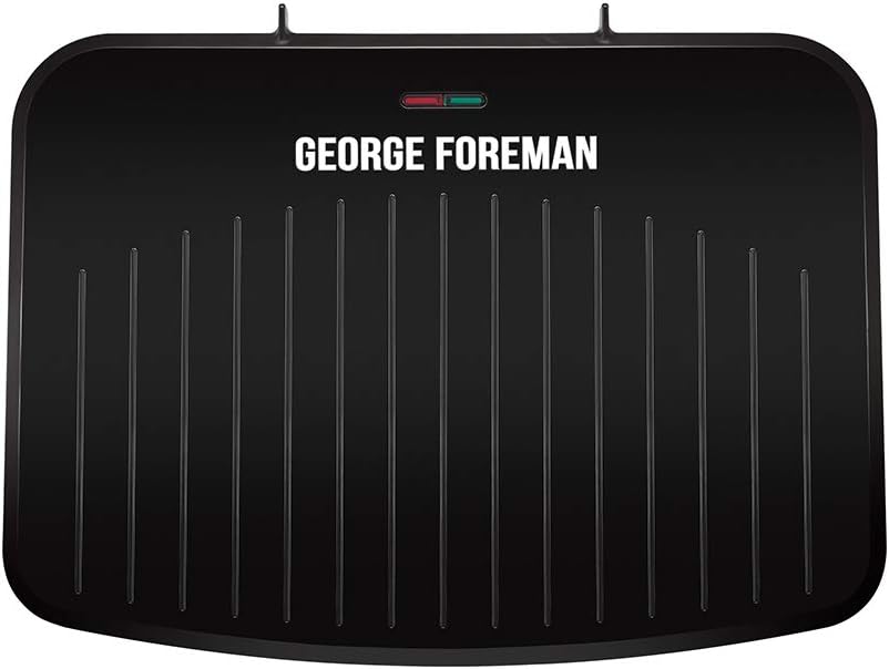George Foreman Large Fit Grill 2400W Black Non Stick Easy Clean Drip Tray