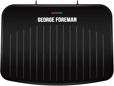 George Foreman Large Fit Grill 2400W Black Non Stick Easy Clean Drip Tray