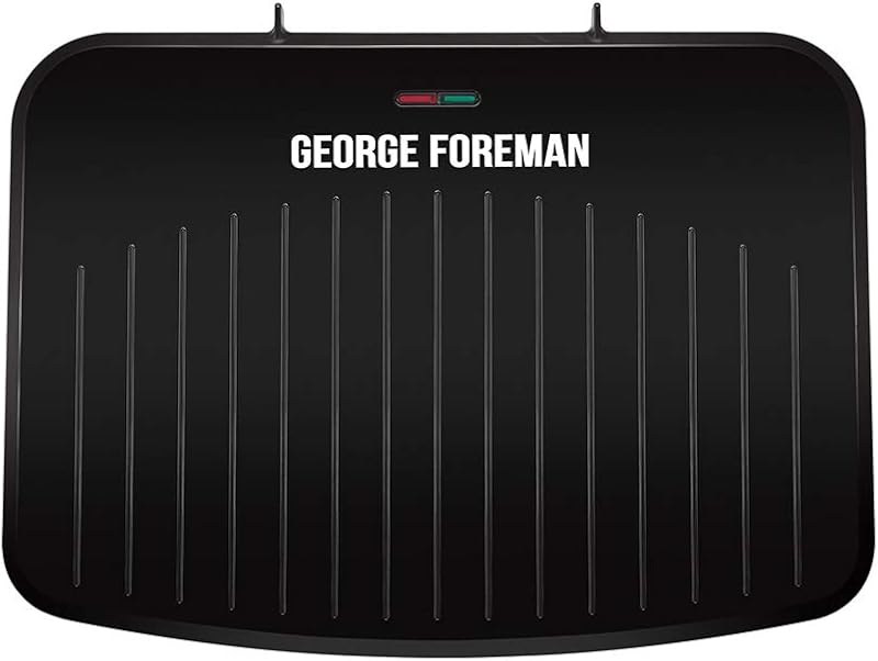 George Foreman Large Fit Grill 2400W Black Non Stick Easy Clean Drip Tray