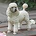 Zonstore Home Decor Dog Statue Standing Poodle Figurine,White