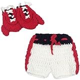 Jastore Newborn Baby Photography Prop Boy Boxing Costume Red Gloves Shorts