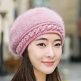 AutumnFall Fashion Womens Winter Warm Flower Knit Crochet Beanie Hat Cap Beret