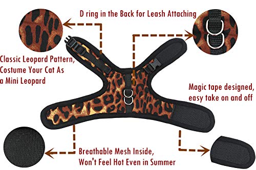 BoomBone Escape Proof Cat Harness and Leash Medium - Soft Mesh Kitten Vest Harness for Walking