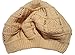 Always Eleven Satin Lined Knit Beret Hat (Beige)
