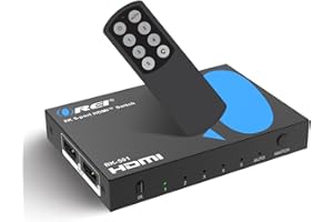 OREI 8K HDMI Switch 5 in 1 Out – HDMI Switch with Remote 8K@60Hz 4:2:0/4K@120Hz 4:4:4-48Gbps Switcher with HDR10+, VRR, ALLM & QFT, CEC - for PS5, Xbox, Roku, Fire TV