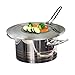 Stainless Steel Splatter Guard with Folding Silicone Handle - Multipurpose Splash Guard Grease Mess Eliminator, Fits Multiple Size Pots and Pans