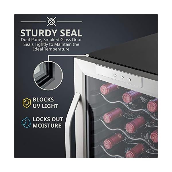 Ivation-18-Bottle-Compressor-Wine-Cooler-Refrigerator-wLock-Large-Freestanding-Wine-Cellar-For-Red-White-Champagne-or-Sparkling-Wine-41f-64f-Digital-Temperature-Control-Fridge-Stainless-Steel