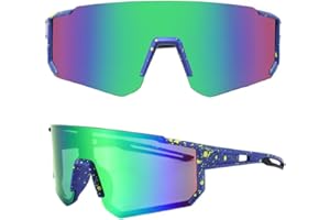 Novoto Kids Baseball Sunglasses, Youth Lightweight Cycling Sun Glasses for Age 8-16 Boy Girl, TR90 Frame & Retainer Strap