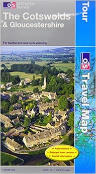 The Cotswolds and Gloucestershire 1:100K OS, by Ordnance Survey