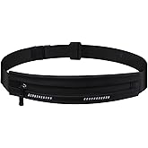 Lizbin Slim Running Belt Fanny Pack, Exercise Waist Pack for Women and Men, Runners Fanny Pack Phone Holder, Waist Belt for Workout Jogging Hiking Cycling, Money Belt Running Gear Accessories (Black)