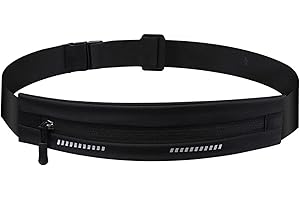 Lizbin Slim Running Belt Fanny Pack, Exercise Waist Pack for Women and Men, Runners Fanny Pack Phone Holder, Waist Belt for W