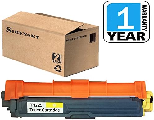 TN221Y TN225Y Toner Cartridge Yellow 1 Pack from Sirensky, Compatible with Brother HL-3140CW HL-3170CDW MFC-9130CW MFC-9330CDW MFC-9340CDW Printer