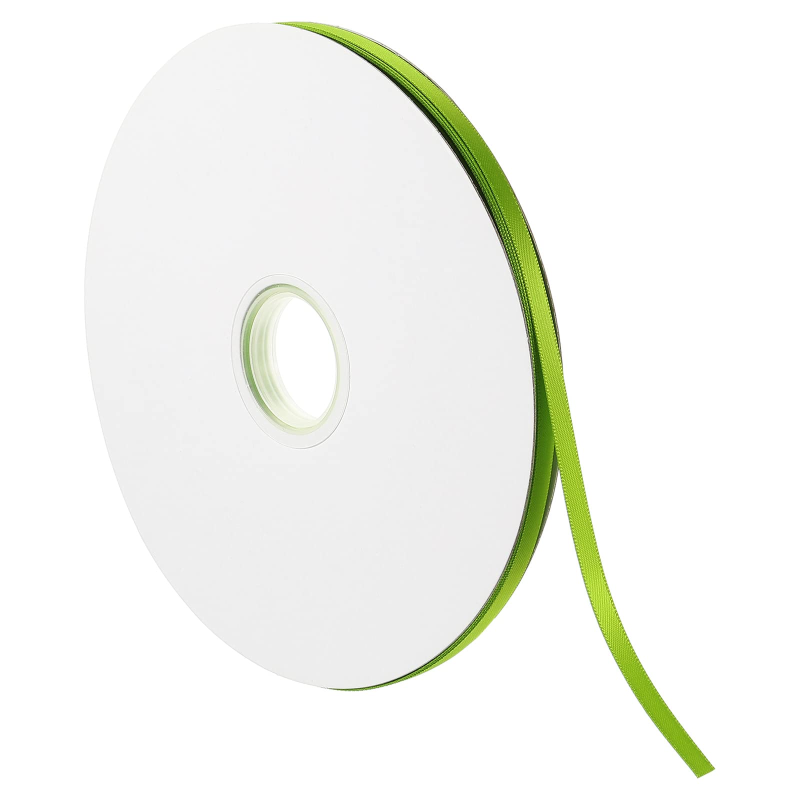 PATIKIL 0.28 Inch Wide 100 Yards Satin Ribbon, Double Face Solid Crafts Roll for Party Home DIY Wrapping Decoration Light Green