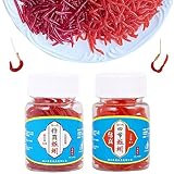 Vilbocr 200 Pcs Fishing Soft Lure Trout Worm