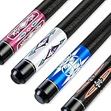 lotmusic Pool Stick,Set of 4 Pool Cues,1/2 Split
