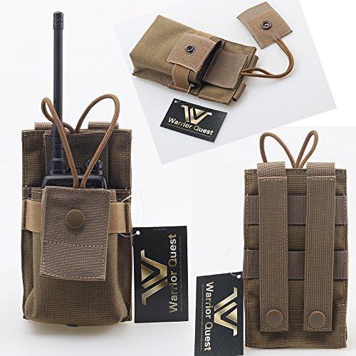 Warrior Quest Adjustable 1000D Nylon Short Radio Pouch – Molle Radio Pouch Tactical Radio Holster …