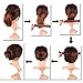 TIMESETL 2pcs Hair Bun Maker (Brown/Blonde) + 1pcs Fashion French Hair Braiding Tool Magic DIY Hair Twist Styling (Black)